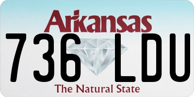 AR license plate 736LDU