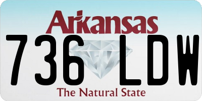 AR license plate 736LDW