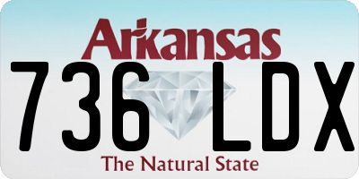 AR license plate 736LDX