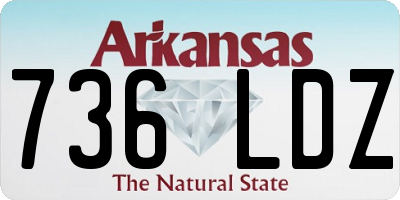 AR license plate 736LDZ