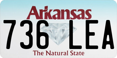 AR license plate 736LEA