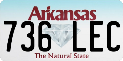 AR license plate 736LEC