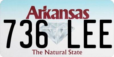 AR license plate 736LEE