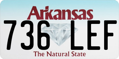 AR license plate 736LEF