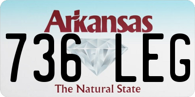 AR license plate 736LEG