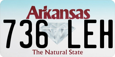 AR license plate 736LEH