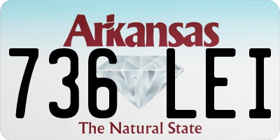 AR license plate 736LEI