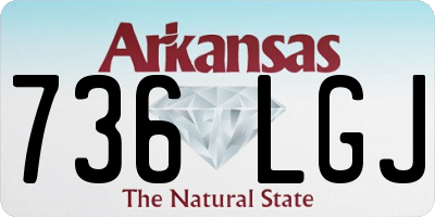 AR license plate 736LGJ