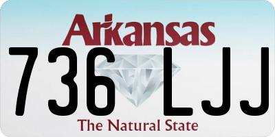 AR license plate 736LJJ