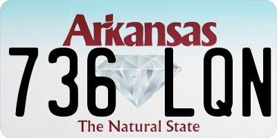 AR license plate 736LQN