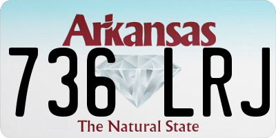 AR license plate 736LRJ