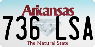 AR license plate 736LSA