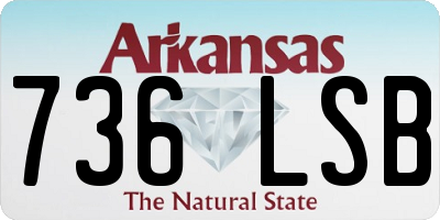 AR license plate 736LSB