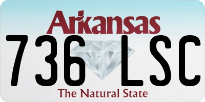 AR license plate 736LSC