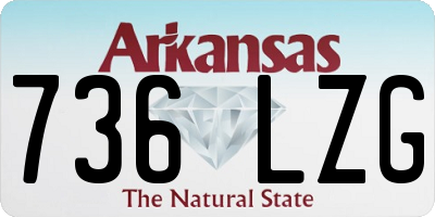 AR license plate 736LZG