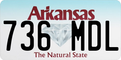 AR license plate 736MDL