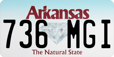 AR license plate 736MGI