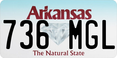 AR license plate 736MGL