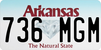 AR license plate 736MGM