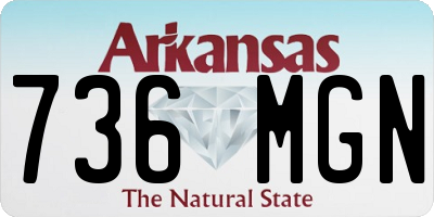 AR license plate 736MGN