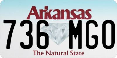 AR license plate 736MGO