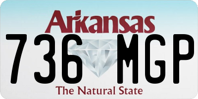 AR license plate 736MGP
