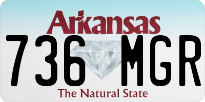 AR license plate 736MGR
