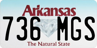 AR license plate 736MGS
