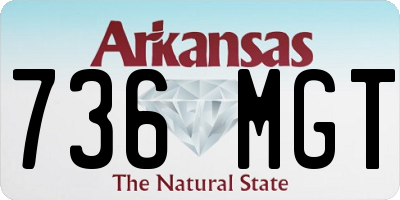 AR license plate 736MGT