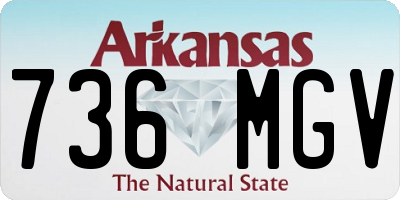 AR license plate 736MGV