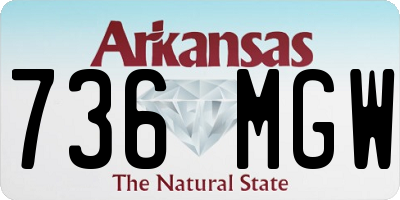 AR license plate 736MGW