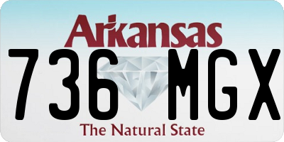 AR license plate 736MGX