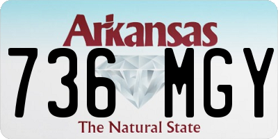 AR license plate 736MGY