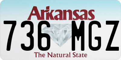 AR license plate 736MGZ