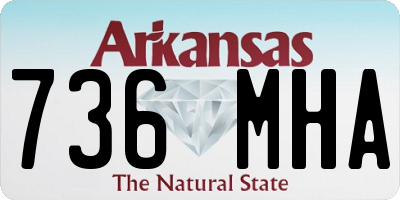 AR license plate 736MHA