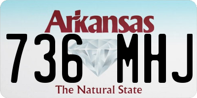 AR license plate 736MHJ