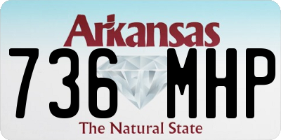 AR license plate 736MHP