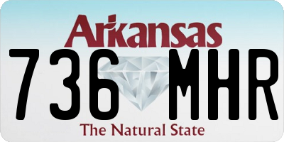 AR license plate 736MHR