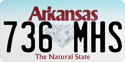 AR license plate 736MHS