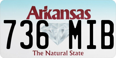 AR license plate 736MIB
