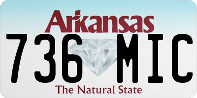 AR license plate 736MIC