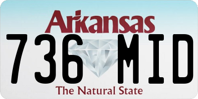 AR license plate 736MID