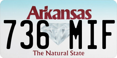 AR license plate 736MIF