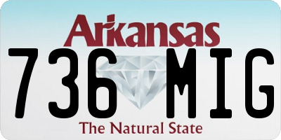 AR license plate 736MIG