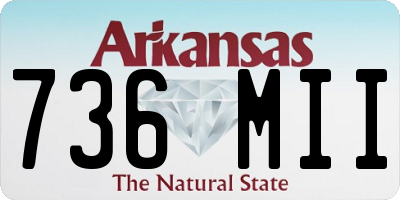 AR license plate 736MII
