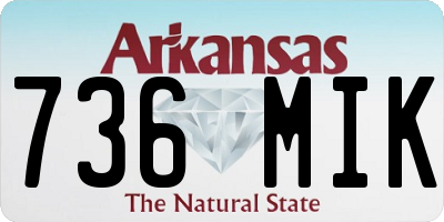 AR license plate 736MIK