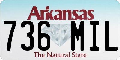 AR license plate 736MIL