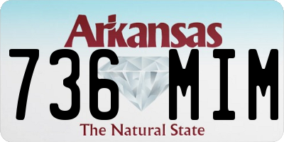 AR license plate 736MIM