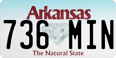 AR license plate 736MIN