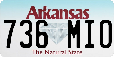 AR license plate 736MIO